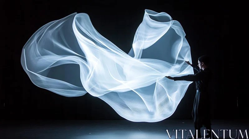 AI ART Abstract Light Painting Performance