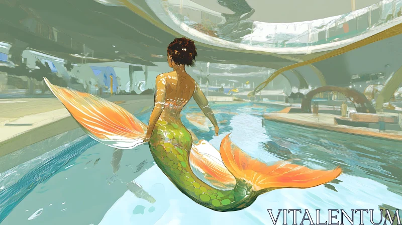 Serene Mermaid in the Water
