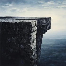 Seascape Cliff Edge: Tranquil Ocean View