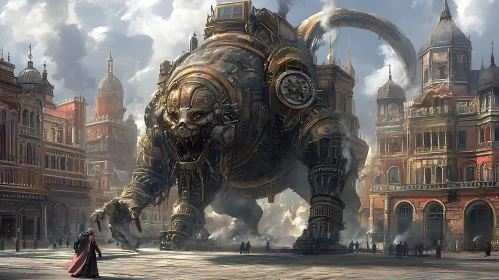 Mechanical Beast in Urban Setting