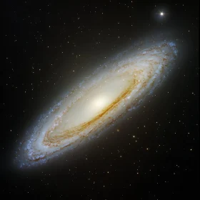 Swirling Galaxy Amidst a Starry Expanse