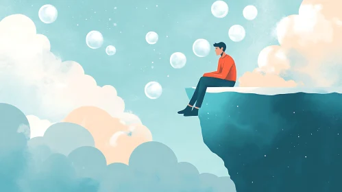 Dreamy Cliffside Contemplation