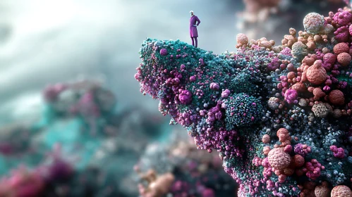 Figure on Fractal Coral Cliff