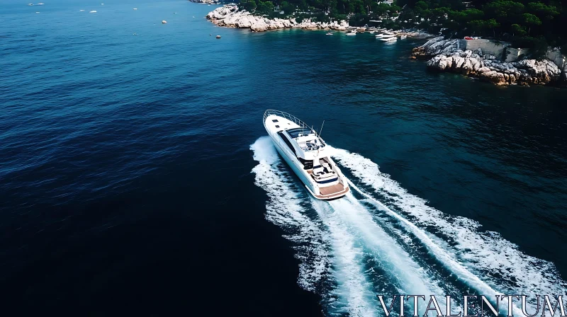 Yacht Sailing in the Mediterranean Sea