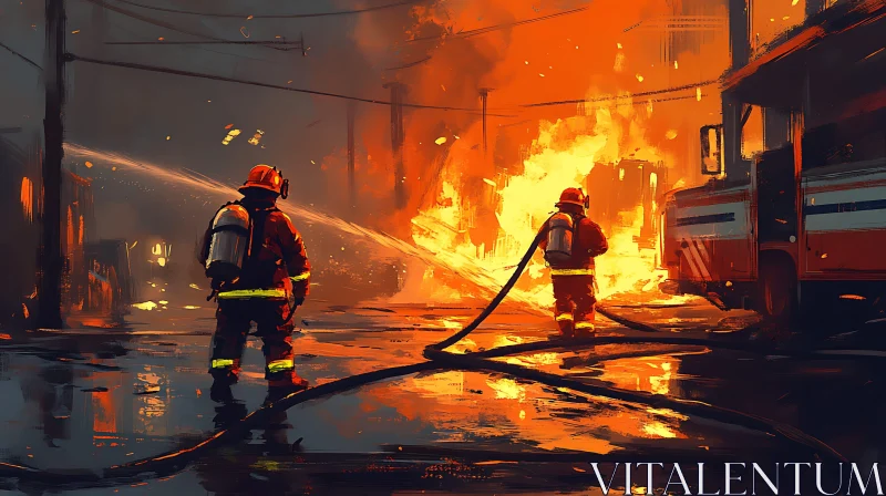 Nighttime Firefighting in the City