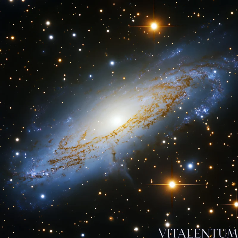 A Galaxy's Dance Among Distant Stars