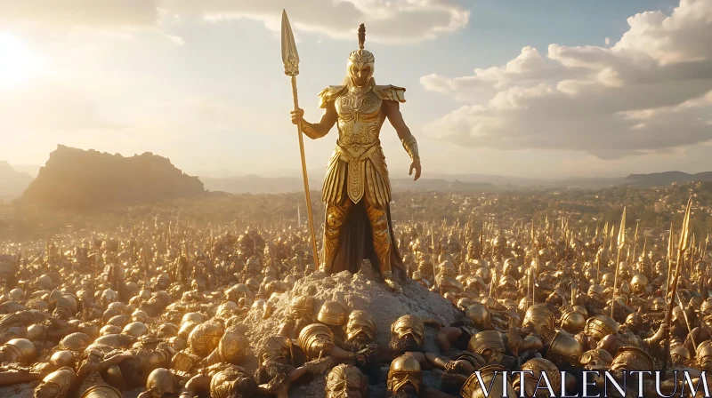 Ancient Warrior and Army - Golden Light