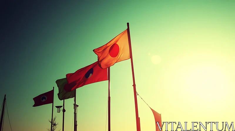 National Flags in the Sky