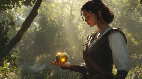 Maiden with Glowing Apple