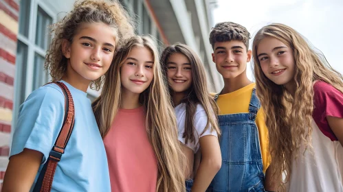 Teenage Friends Smiling Together