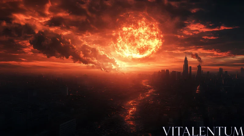 City Ablaze: An Apocalyptic Sunset