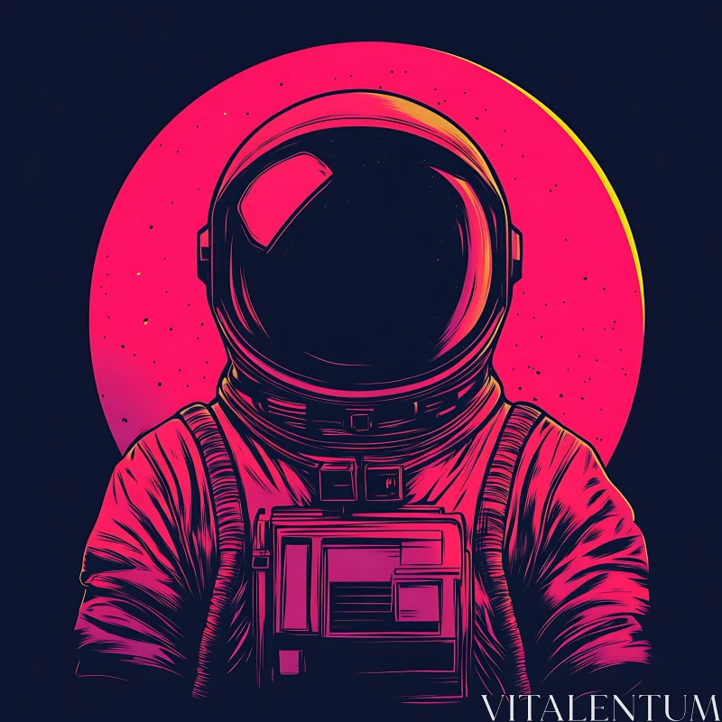 Cosmic Astronaut Silhouette