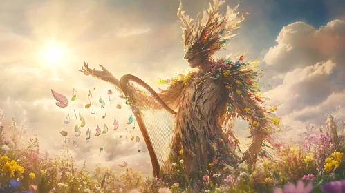 Nature's Musician: A Floral Symphony