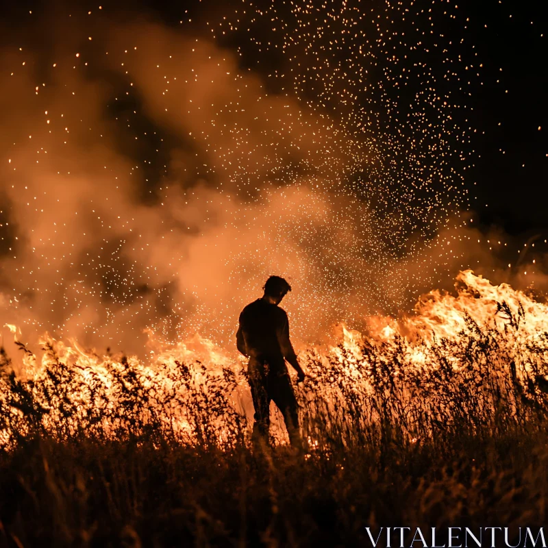 Night Fire and Silhouette