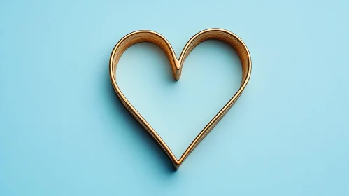 Minimalist Golden Heart Art
