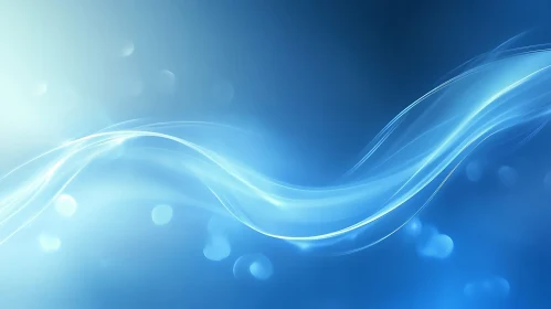 Luminous Blue Lines Abstract Art