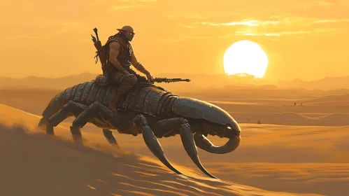 Sunset Ride on Mechanical Beetle