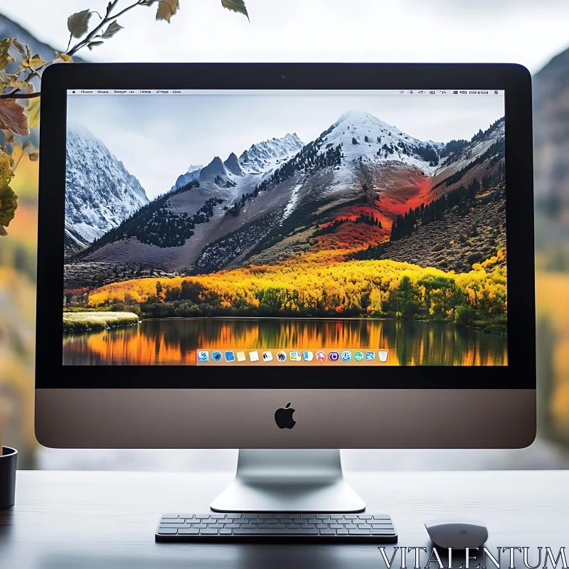 Apple iMac Featuring Scenic Mountain View