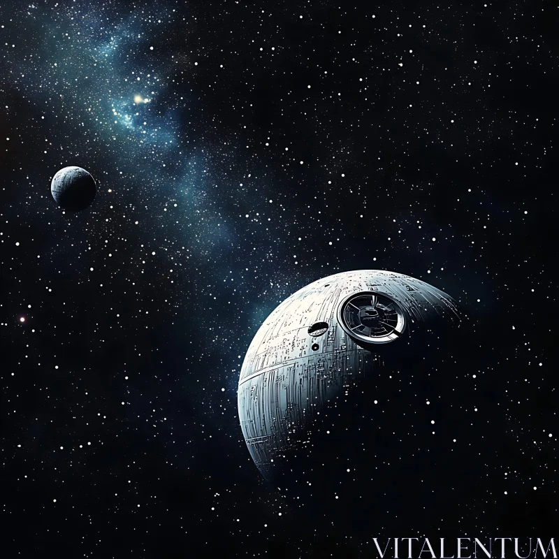 Starry Expanse with Planet