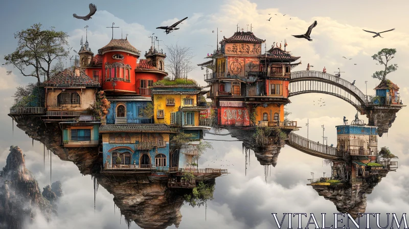 Skybound Metropolis: A Colorful Architectural Fantasy
