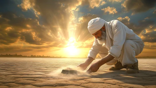 Desert Stone Touch at Sunset