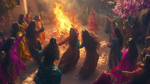 Community Bonfire Dance