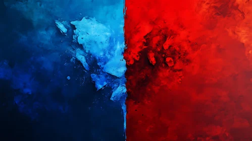 Red and Blue Abstract