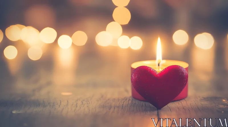 Candlelight Heart: Romantic Still Life