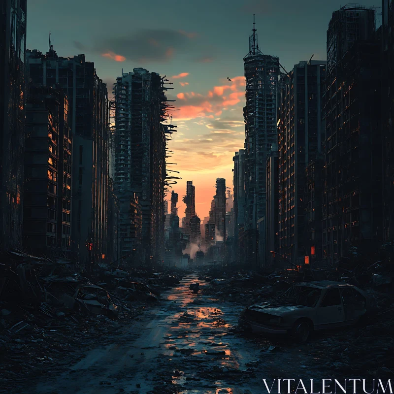 Wasteland Sunset: Urban Decay Image