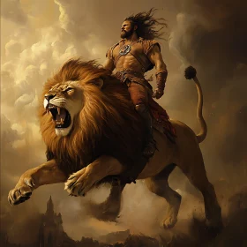 Warrior and Lion: A Scene of Power