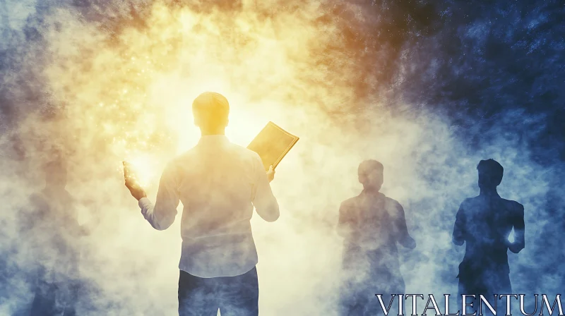 Mystical Reading: Figure in Ethereal Glow