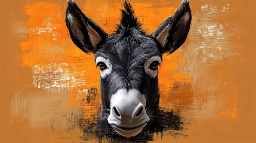 Expressive Donkey Digital Art