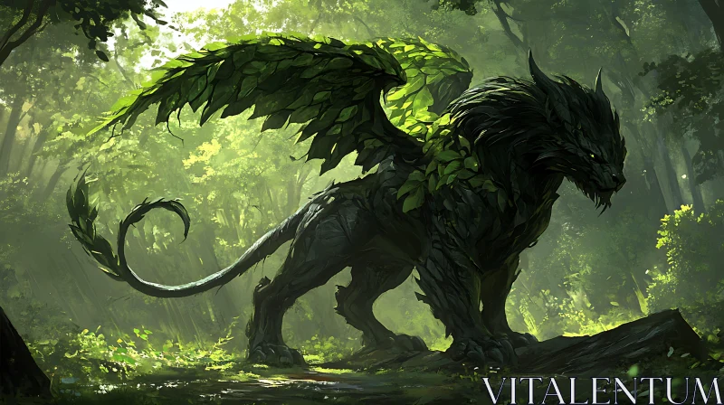 Leaf-winged beast in the forest