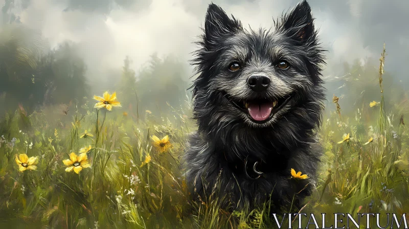 Happy Dog in Nature