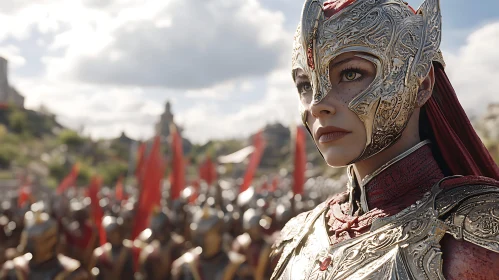 Female Warrior in Battle