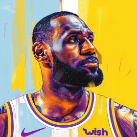 Bold and Vivid LeBron James Art