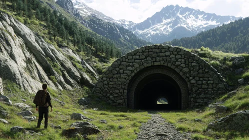 Stone Tunnel in the Mountains