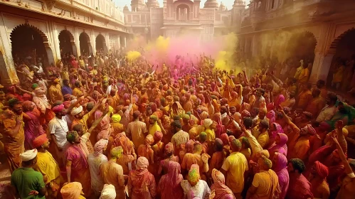 Vibrant Holi Festival Celebration Image