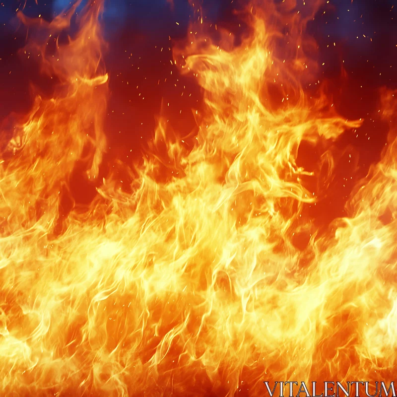 Vivid Flame Patterns in Close-Up View