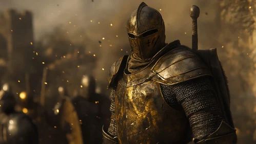 Golden Knight with Sword