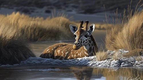 Giraffe by the Water
