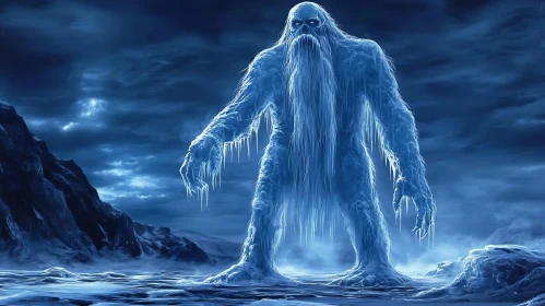 Frozen Giant in the Winter Wasteland