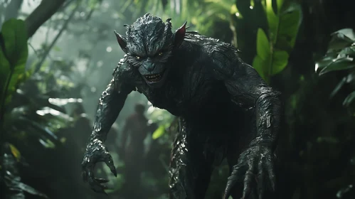 Eerie Encounter: A Monster in the Jungle