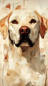 Canine Art in Cubist Style