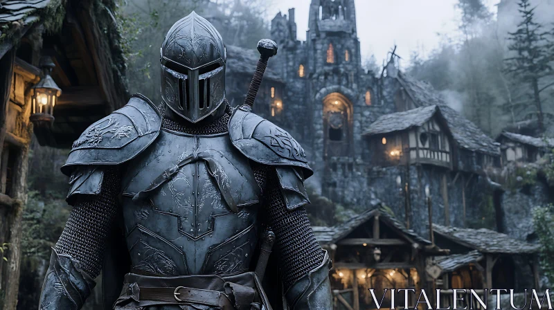 Armored Knight Guarding Old Village