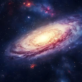 Swirling Galaxy in Starry Space