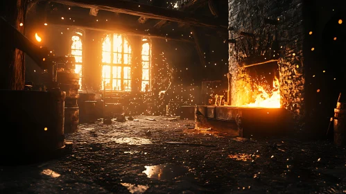Illuminated Forge Interior