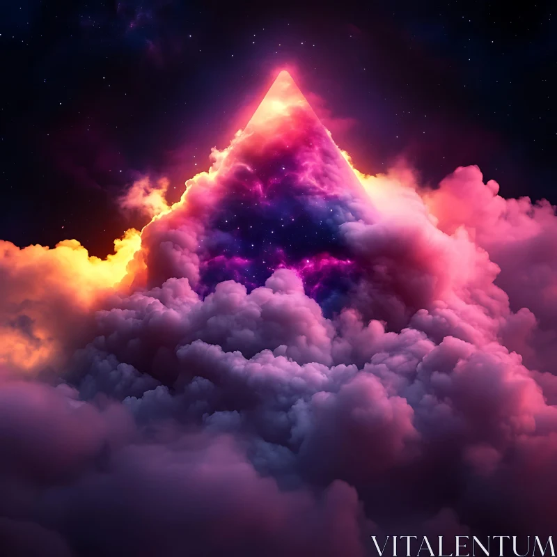 Cosmic Pyramid Above the Clouds