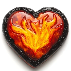 Heart of Flames Sculpture