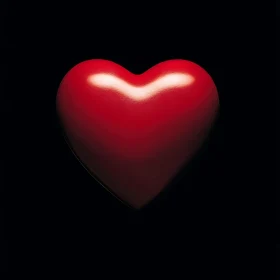 Crimson Heart on Black Canvas